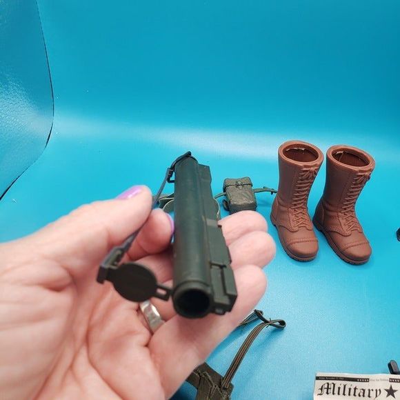 Lot of G I Joe Action Figure War Accessories Boots Gun Battle Gear Army Weapons - Picture 8 of 11